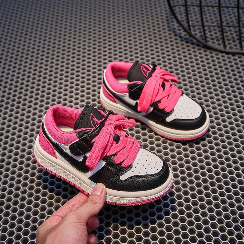 巴拉ajaj儿童真皮板鞋2025新款男童运动鞋女童休闲鞋中大童春秋潮