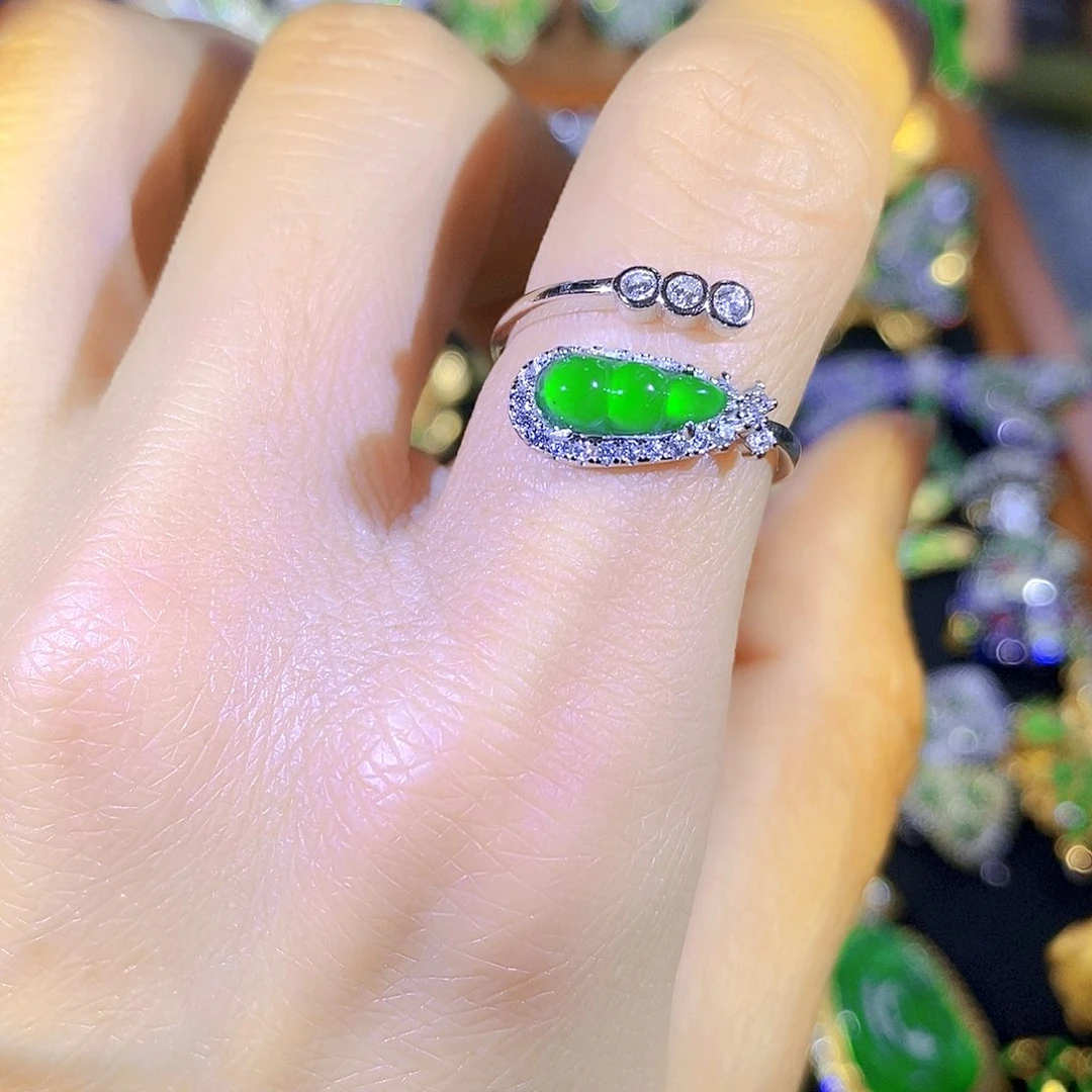 颈饰银S925镶嵌翡翠