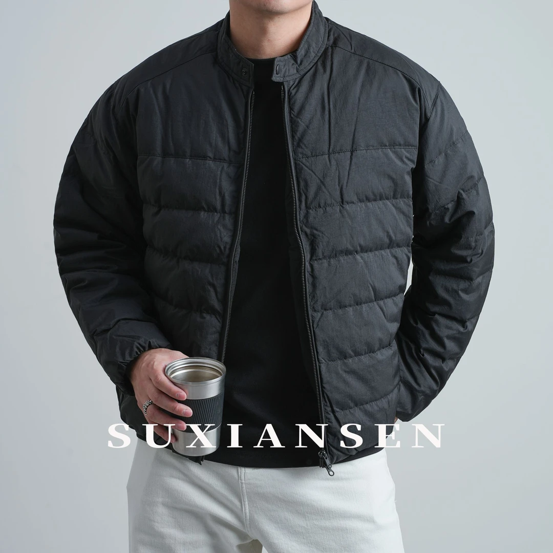 【素先森】户外新贵90白鸭绒立领百搭保暖拉链羽绒服Z258233