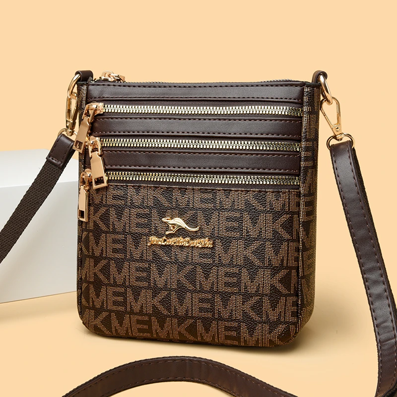 正品玫瑰袋鼠皮包手机包女2025新款软皮斜挎包百搭单肩女士小包包