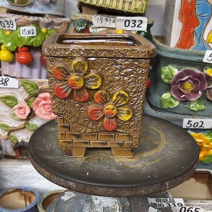 粗陶材质多肉花盆