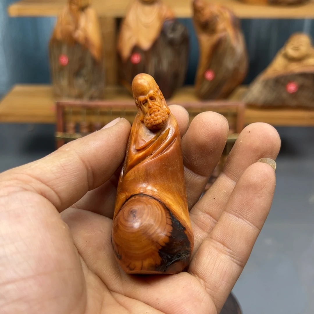 天***空木崖柏木摆件手把件