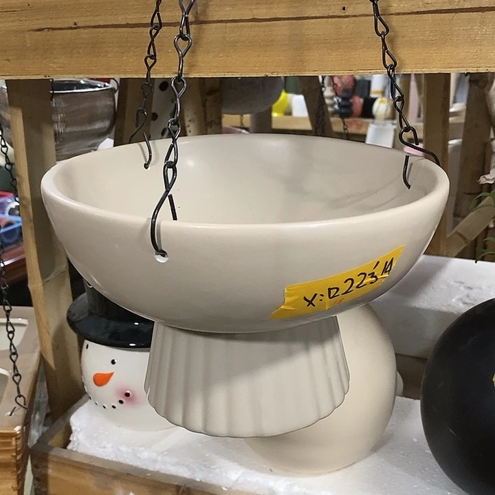 陶摆件陶盆有孔 瑕疵介意勿拍