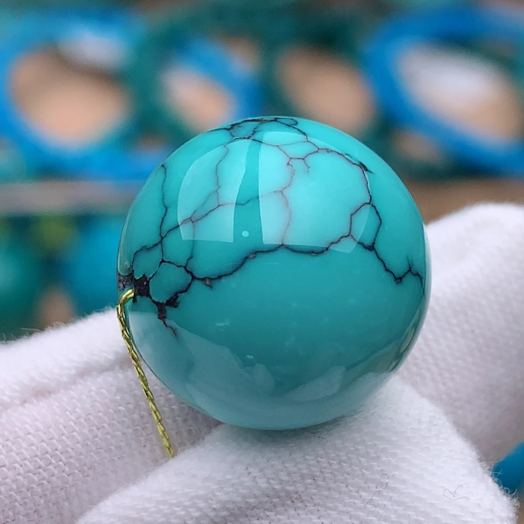 未镶嵌绿松石珠宝奇石16.2mm