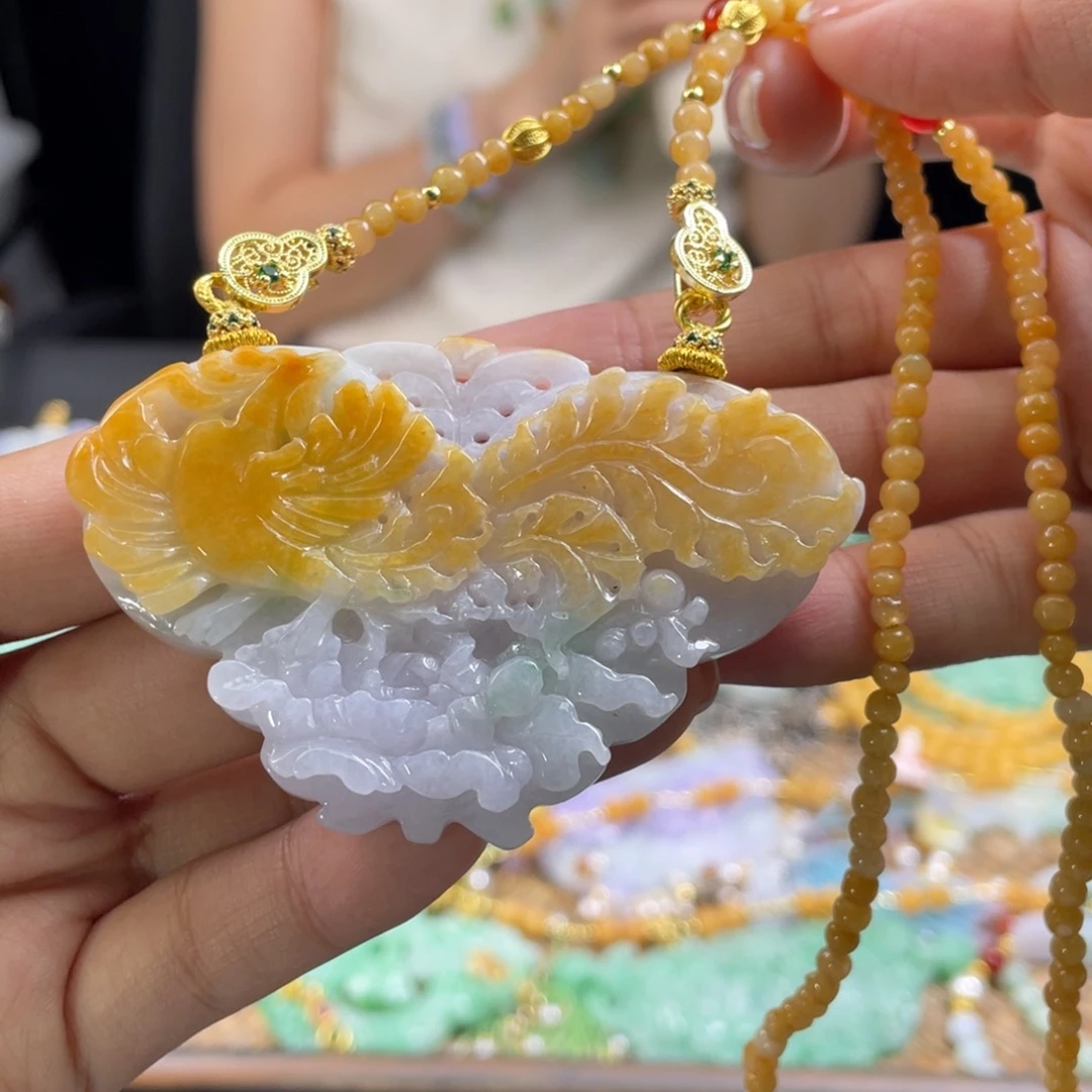 翡翠未镶嵌颈饰代编织