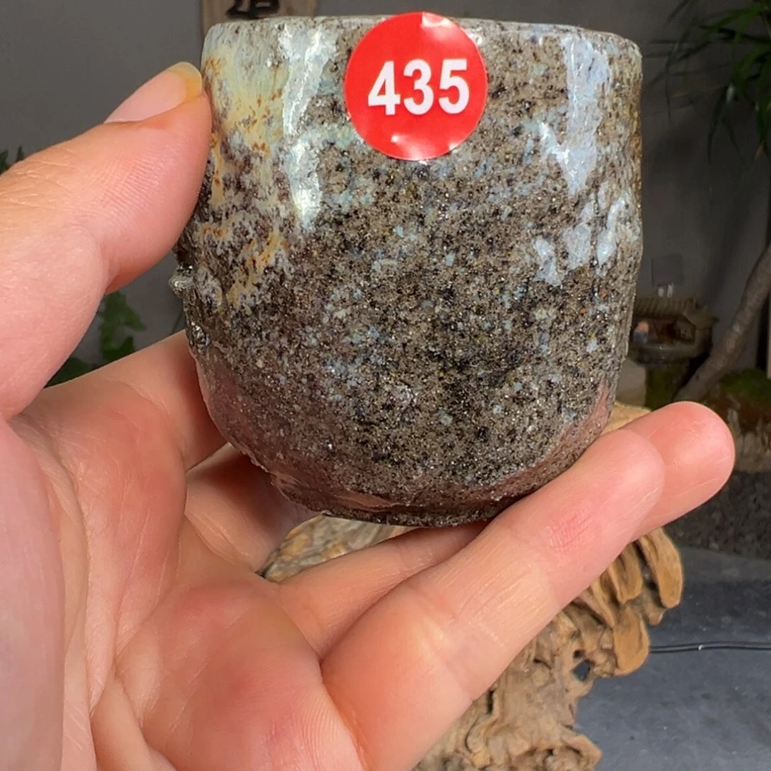 杯435柴烧手捏主人杯紫砂芝麻段泥