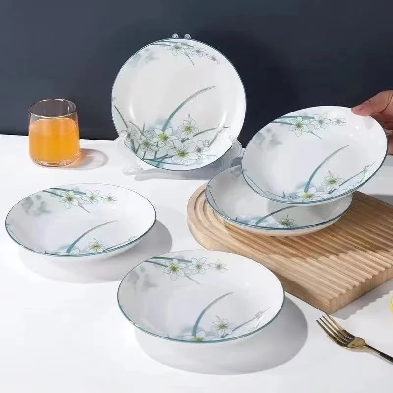 【6个装】水仙花盘子8英寸 破损联系客服补发