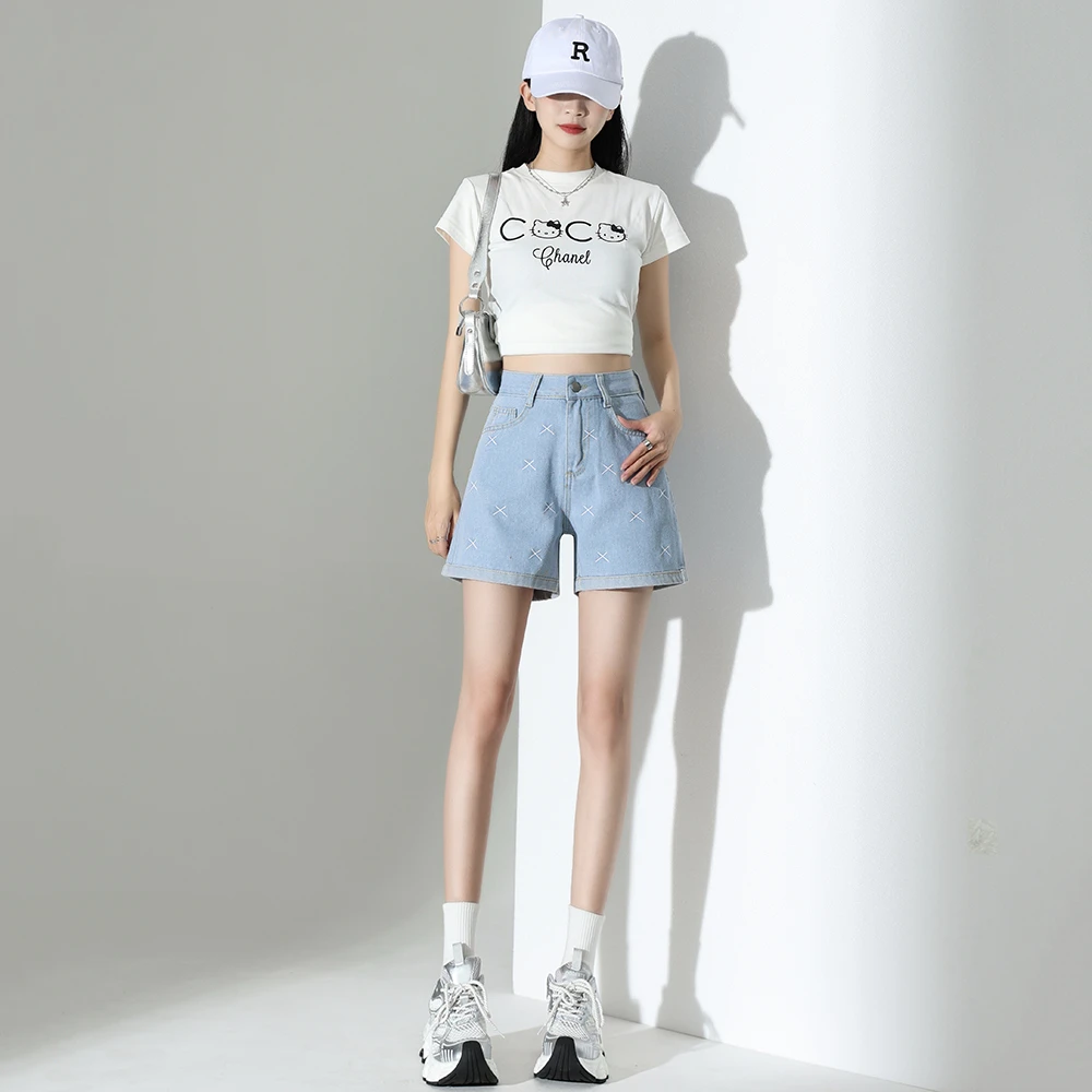 【现货+运费险】牛仔短裤女2025夏款四分裤上新百搭显瘦大码短裤