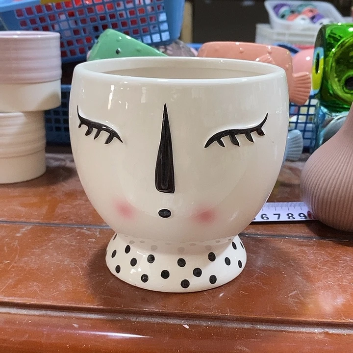 摆件陶盆有孔 微瑕介意勿拍