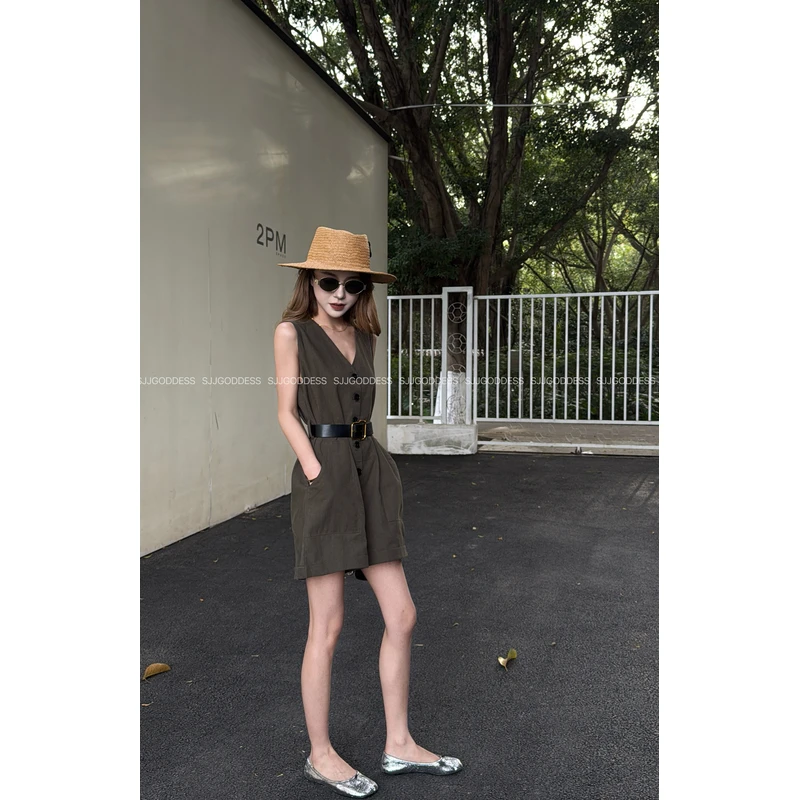 【娇娇私服定制】新款上新休闲背心连体裤（衣长77）41504#