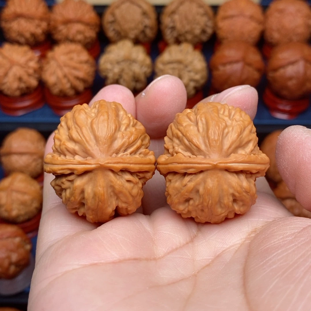 把件文玩核桃手捻精品粗筋八棱