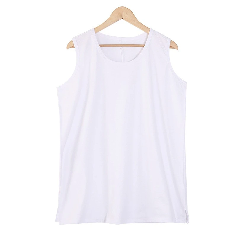 内搭打底背心女宽松无袖卫衣叠穿神器春夏秋冬露白边过臀小屁帘