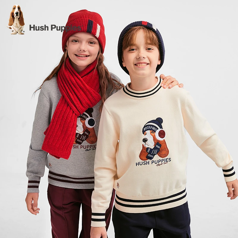 暇步士童装冬季新款多色宽松百搭休闲线衣