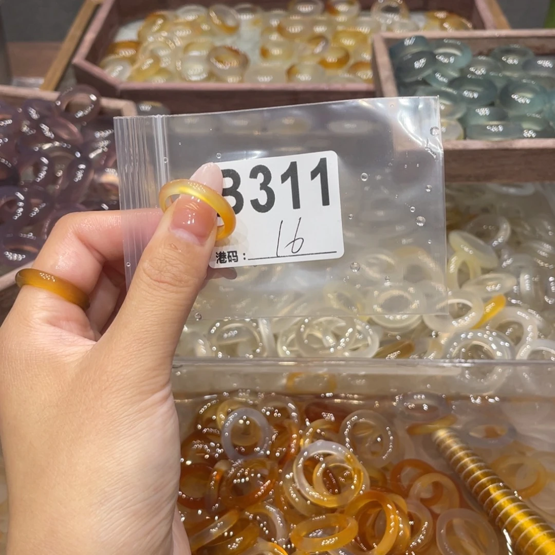 玛瑙/玉髓未镶嵌戒指311