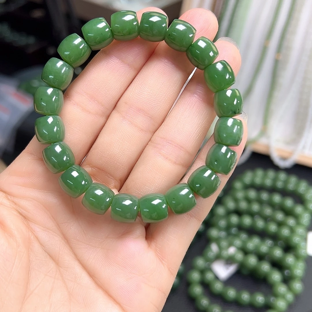 和田玉（碧玉）未镶嵌手链