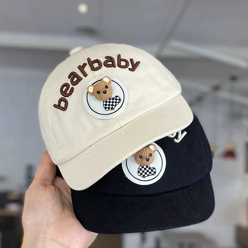 儿童帽子春秋季薄款短檐鸭舌帽男童女童遮阳防晒可爱宝宝棒球夏潮