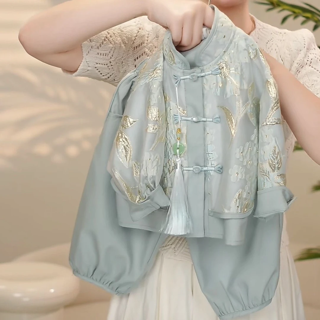 儿童春夏新款中式国风套装宝宝唐装洋气衣服宝宝好看汉服二件套潮