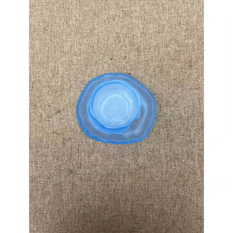 蓝琉璃一杯一垫茶器013 ZH475