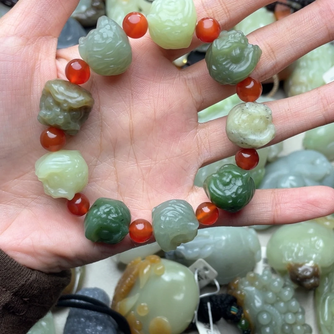 Y***虾和田玉未镶嵌挂件