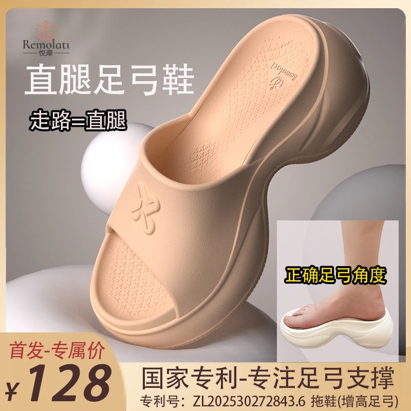 【直腿足弓鞋】外穿足弓支撑拖鞋运动凉拖一字拖夏季防滑静音厚底