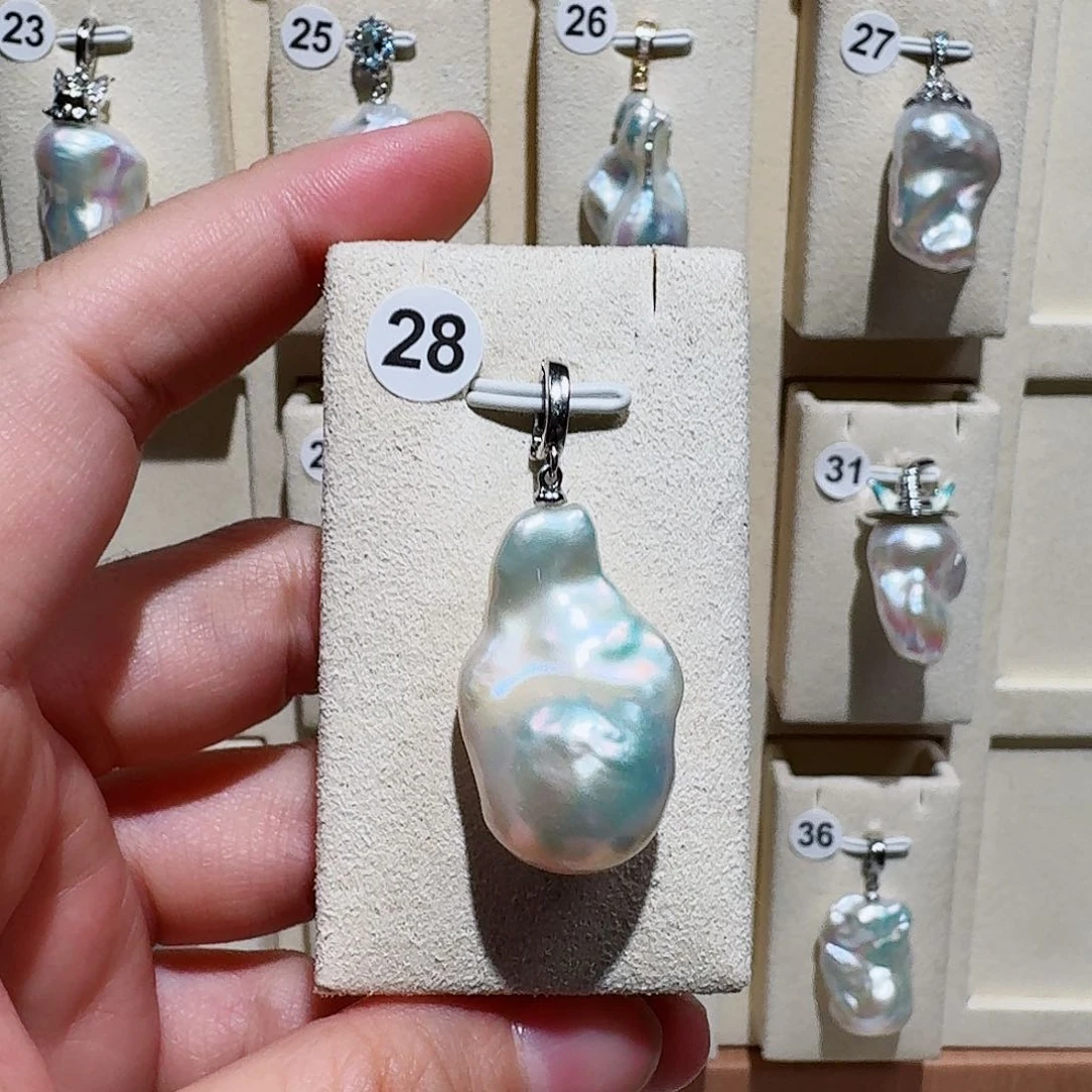 淡水珍珠银S925镶嵌颈饰