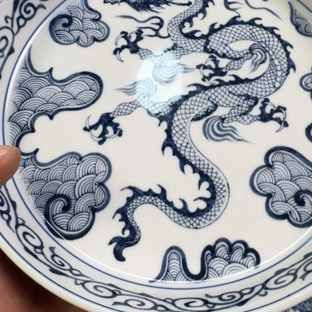 杯青花穿云龙大壶承