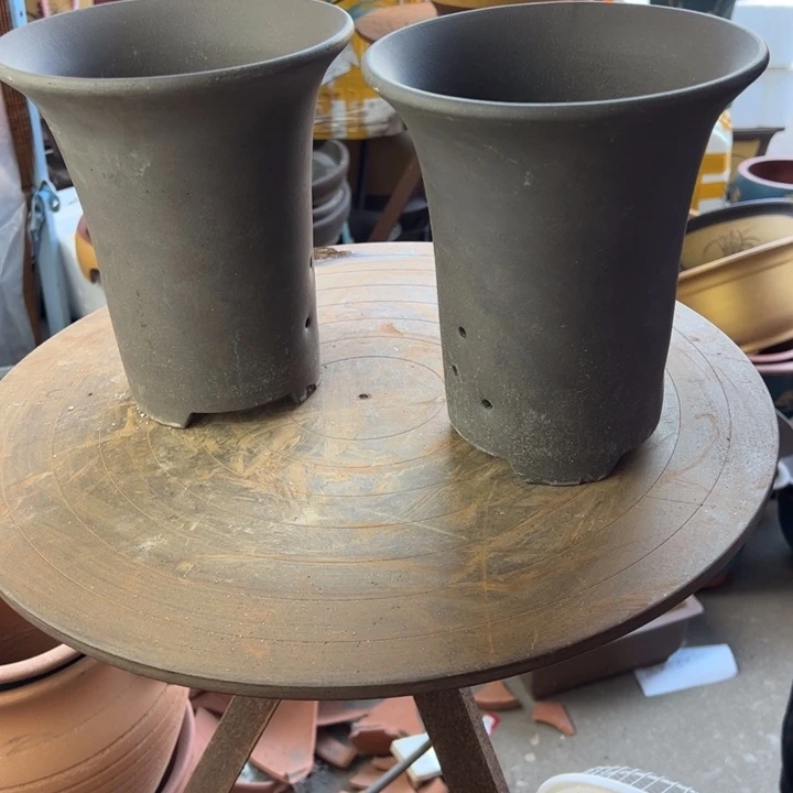 紫砂宜兴紫砂花盆18+18素面兰花盆