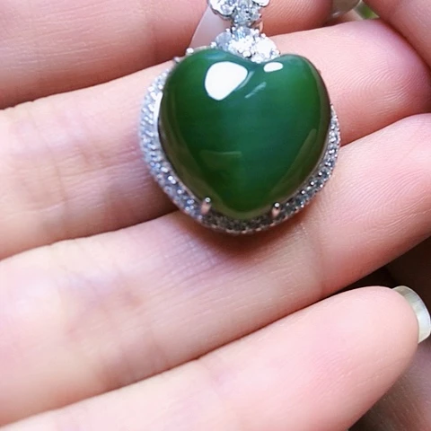 和田玉银S925镶嵌戒指