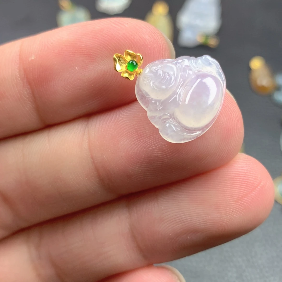 【闪购商品】颈饰18K金镶嵌翡翠翡翠