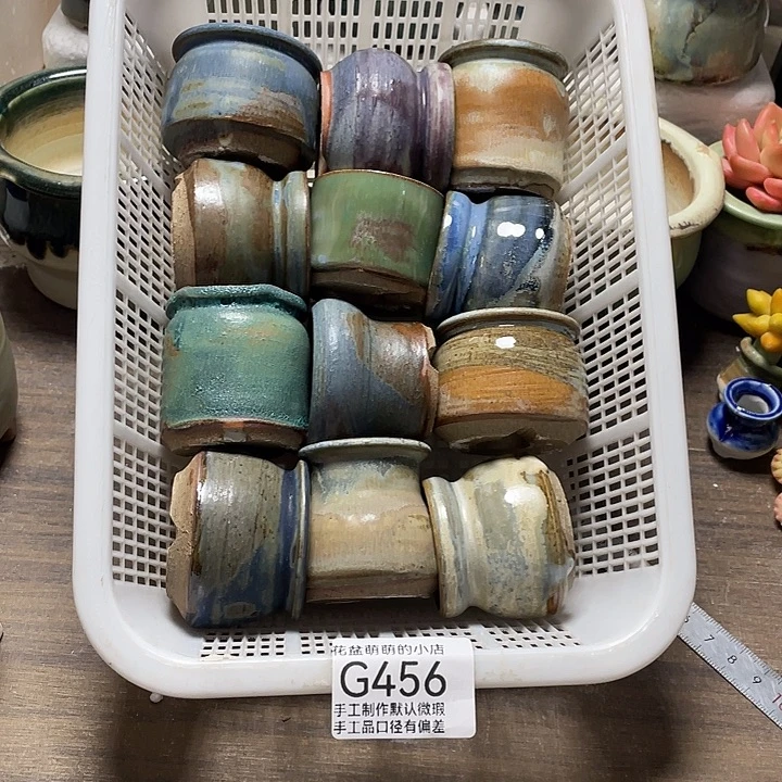 紫砂花盆456微瑕品口径3到4左右