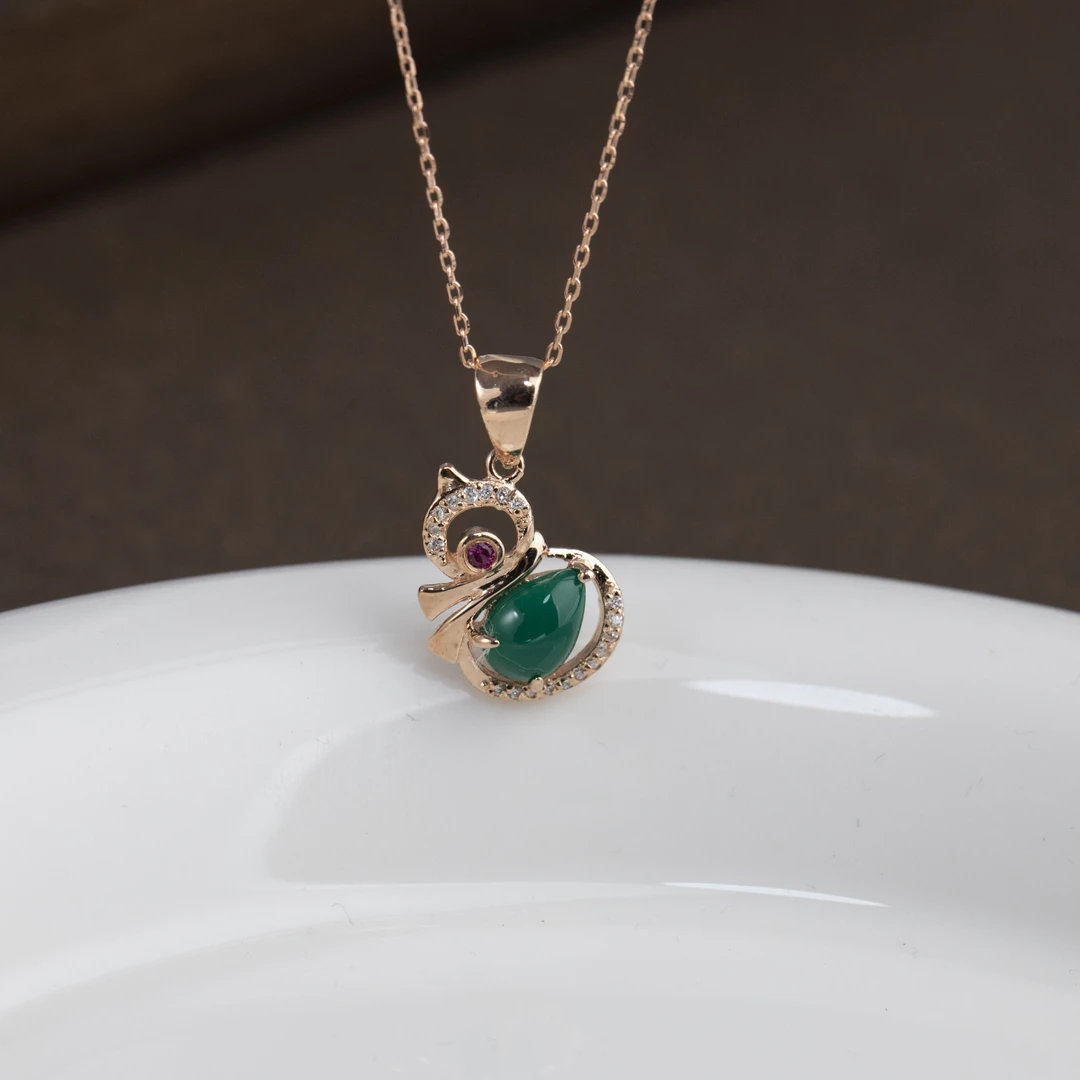 经典国风吉祥葫芦银吊坠（单坠颜色随机）