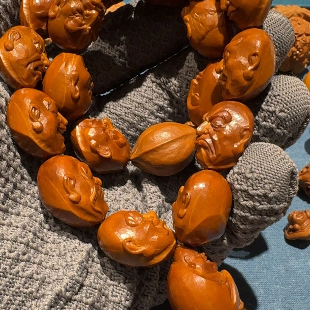 橄榄核手串/手链D****）核雕艺术