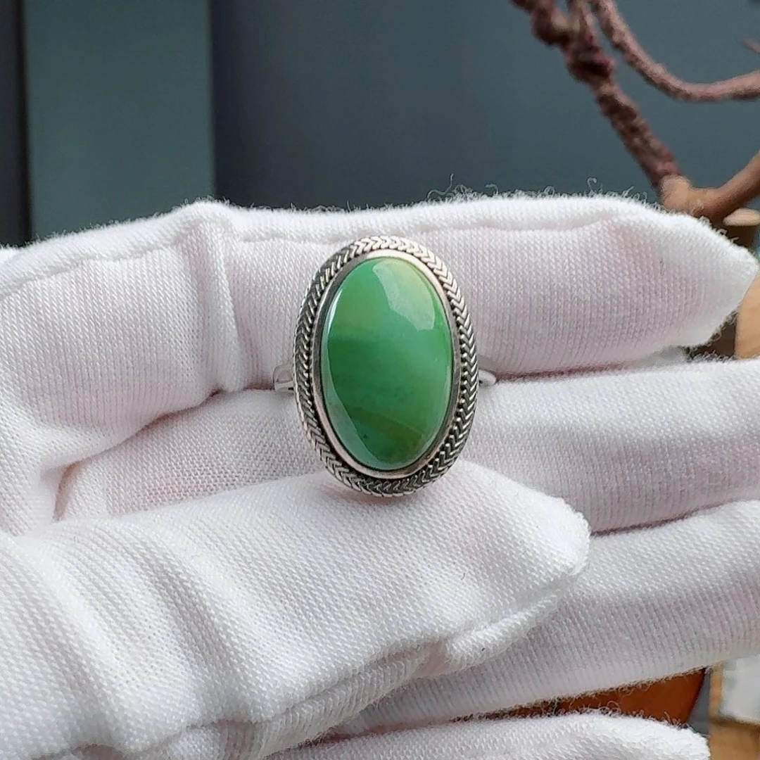 绿松石银S925镶嵌戒指戒指