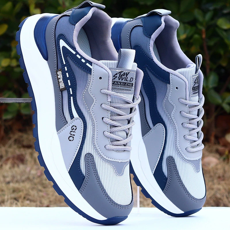 男鞋网面透气轻便软底跑步鞋春秋季青少年百搭防臭防滑运动休闲鞋