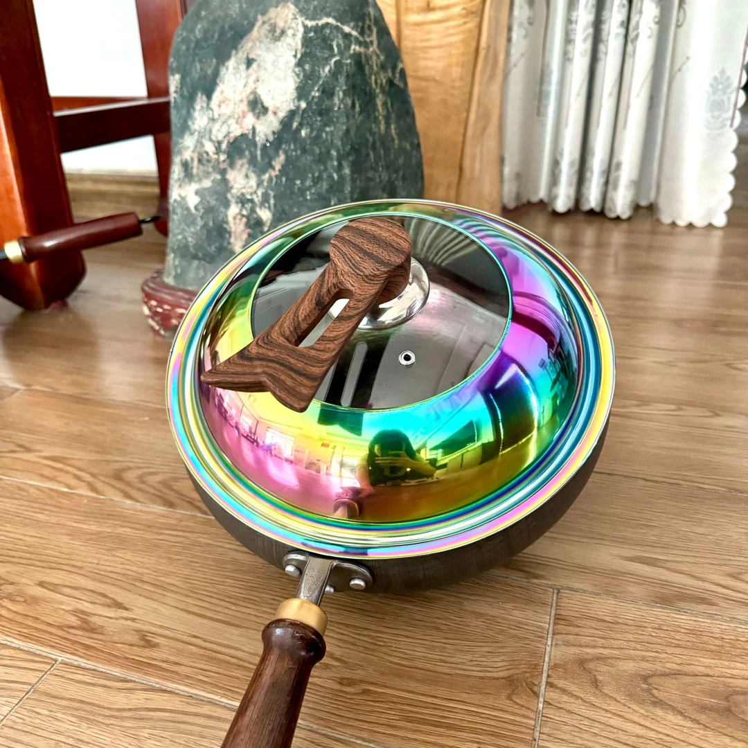 章丘手工七彩钛盖家用 0涂层 不生锈 易打理