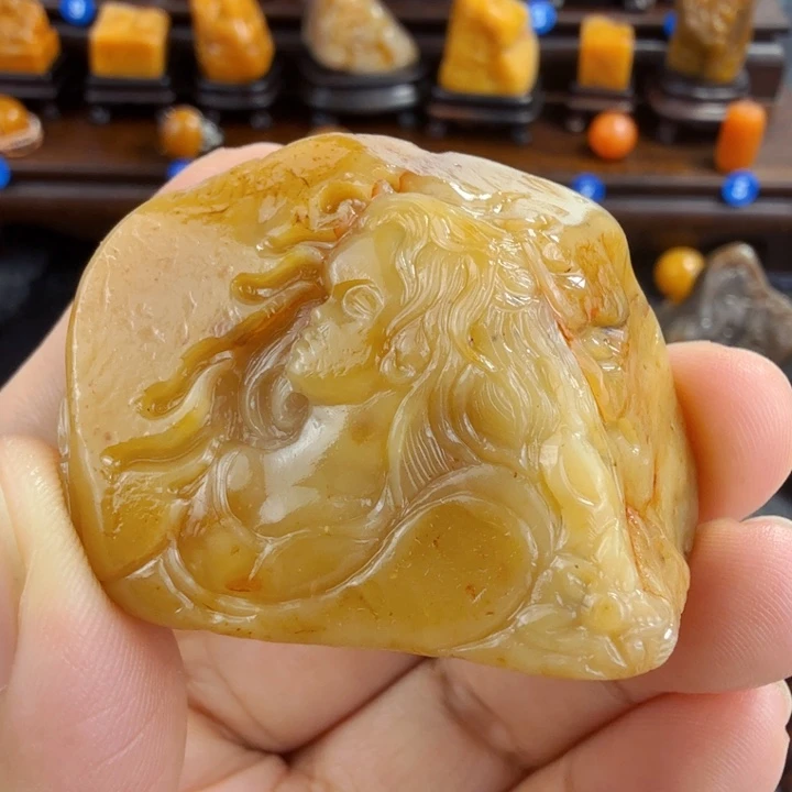 田黄石白田石摆件