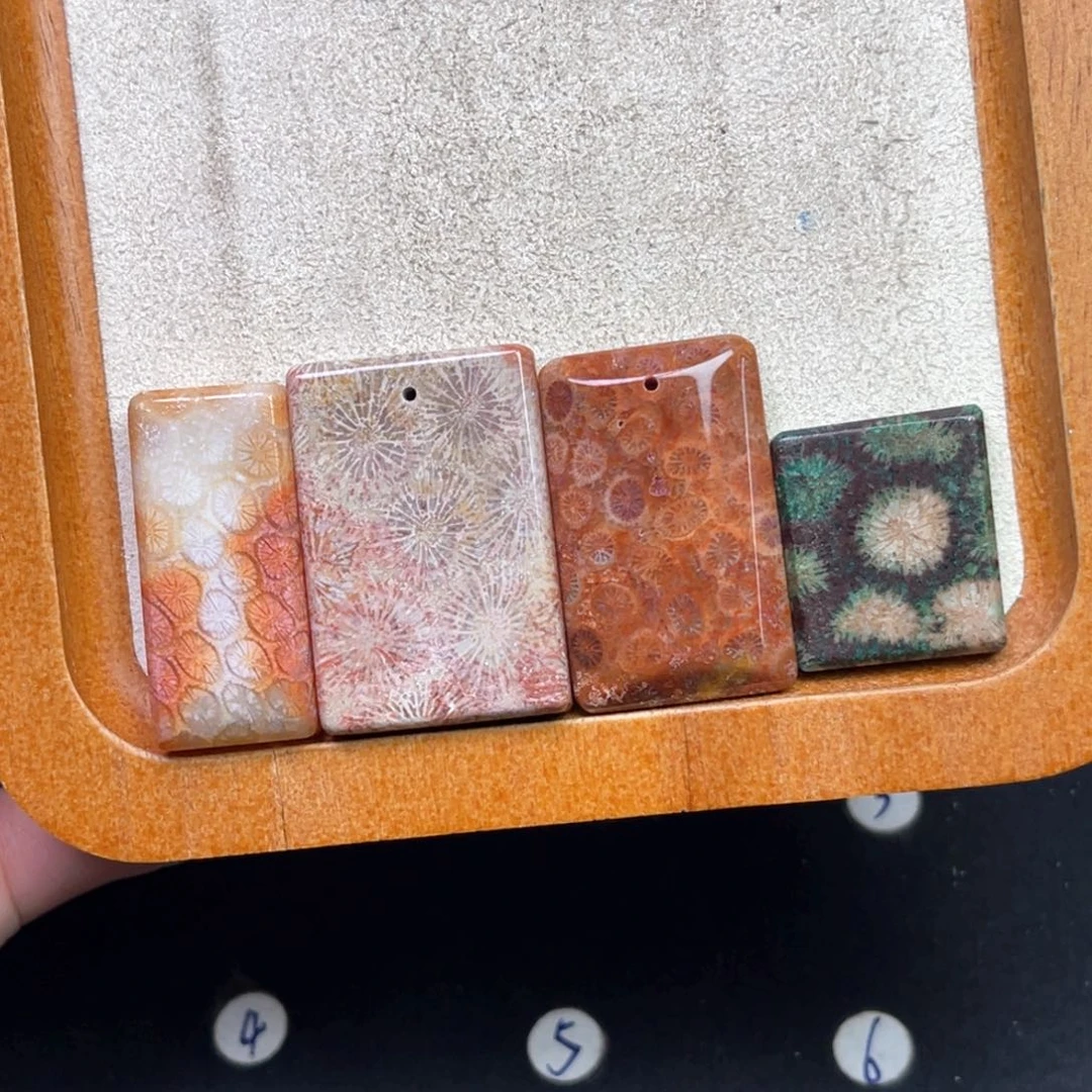 硅化珊瑚（珊瑚玉）吊坠未镶嵌