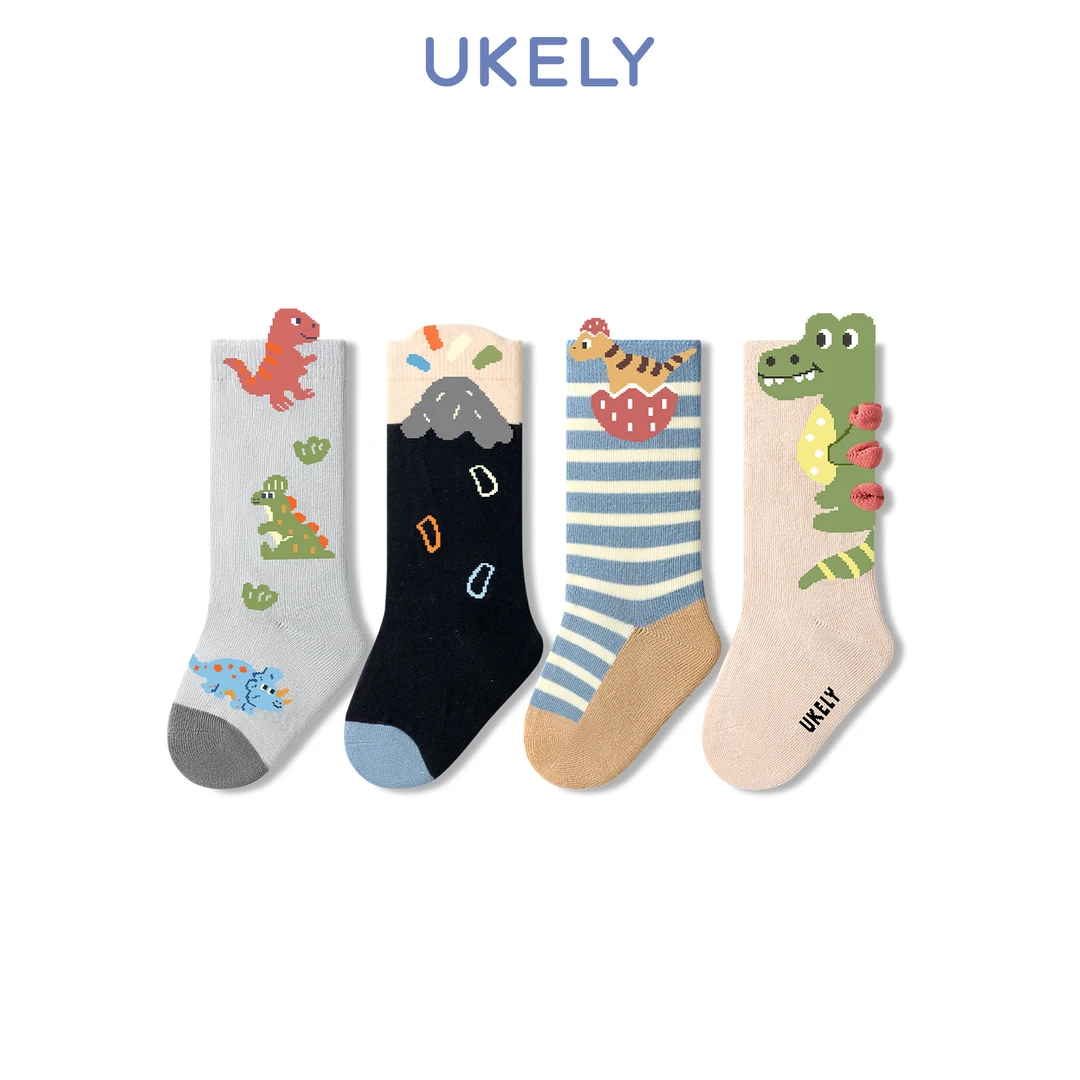 优可力宝宝袜子婴儿中筒袜a类棉袜儿童2025秋冬季新款男童小腿袜