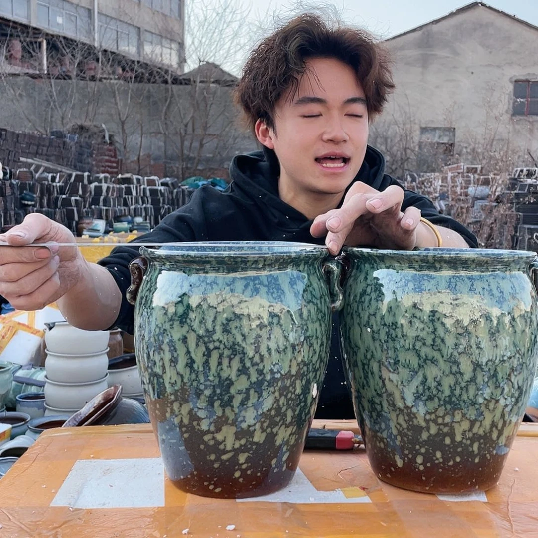 红陶宜兴紫砂花盆