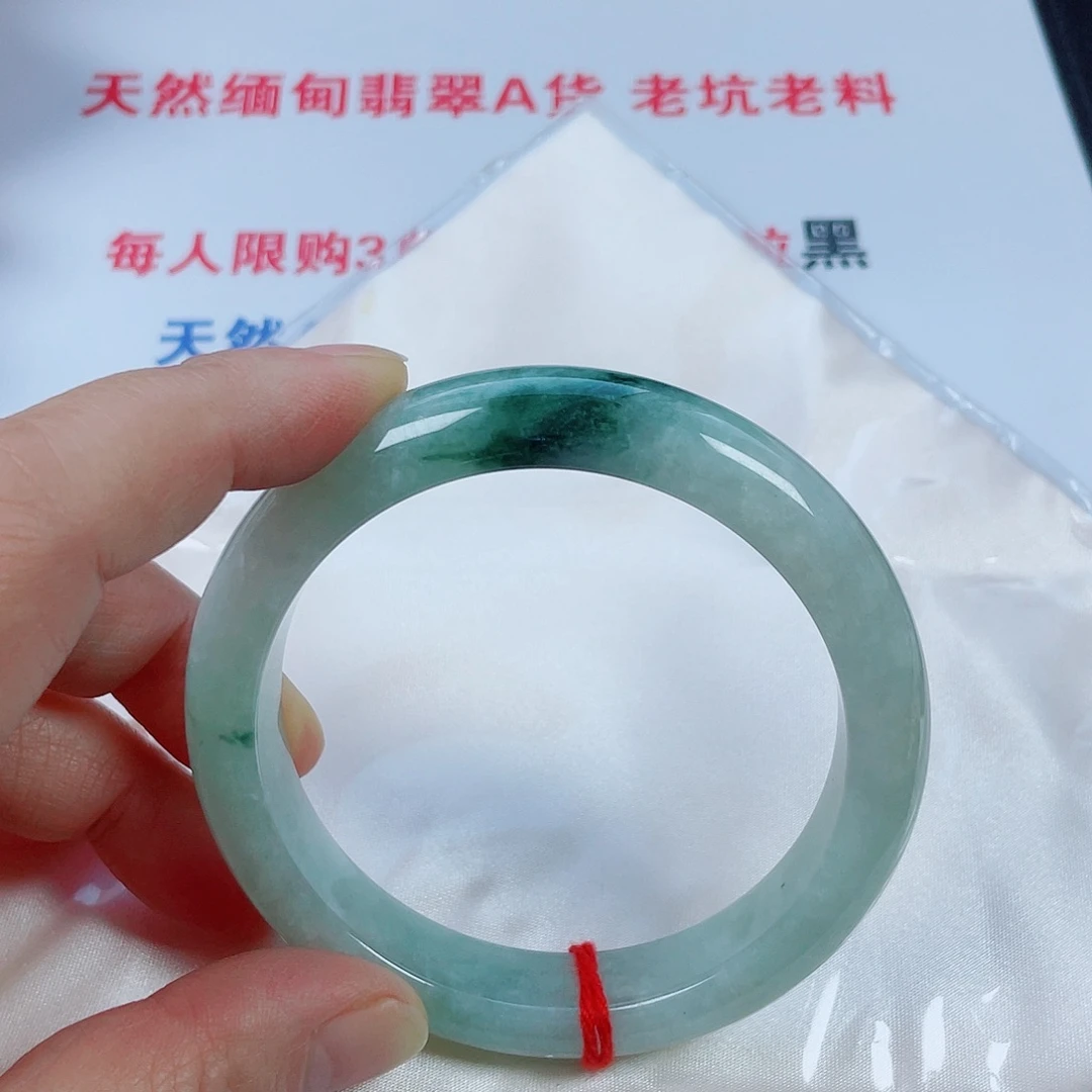 翡翠未镶嵌手镯天然翡翠手镯61.9
