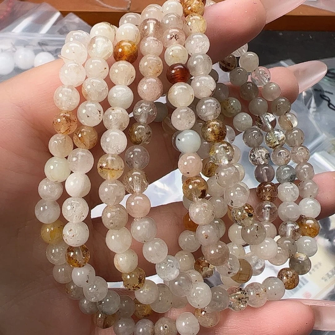 水晶未镶嵌手链13托帕石