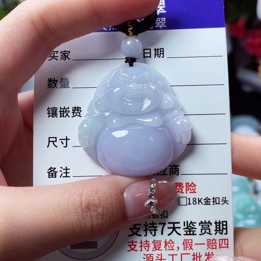 翡翠未镶嵌颈饰佛公27
