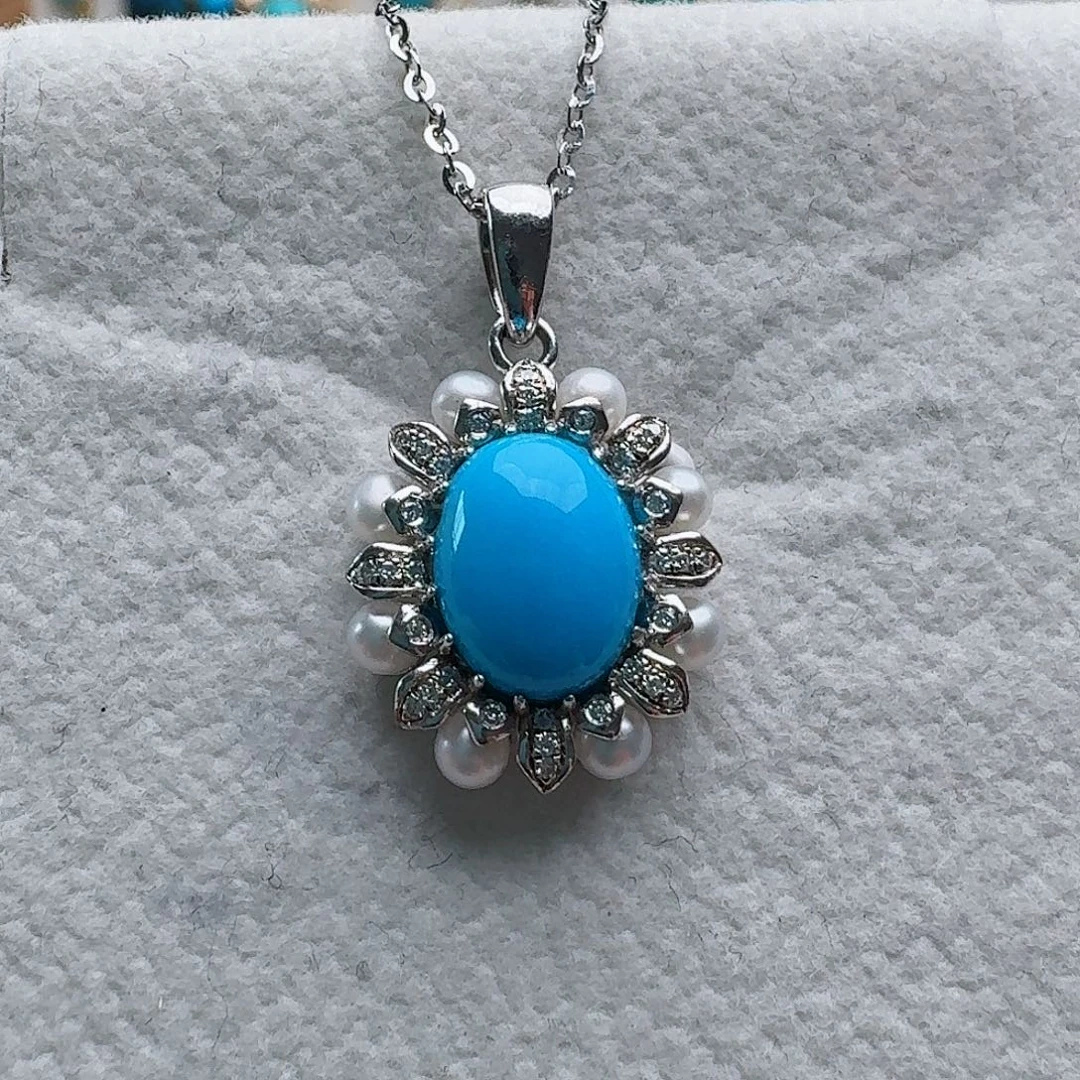 绿松石银S925镶嵌珠宝奇石