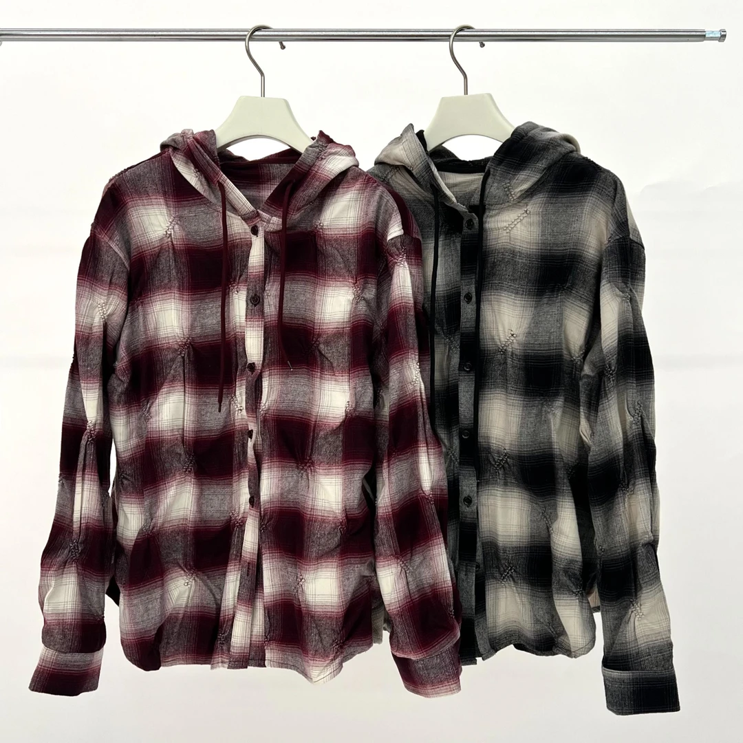 63792-春秋百搭格子衬衣女