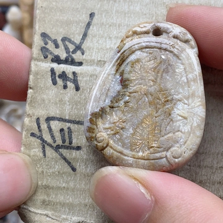 颈饰未镶嵌硅化珊瑚（珊瑚玉）王**儿小