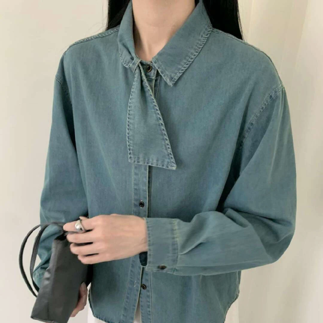 【牛仔甜美衬衫】超气质高品必备衬衫