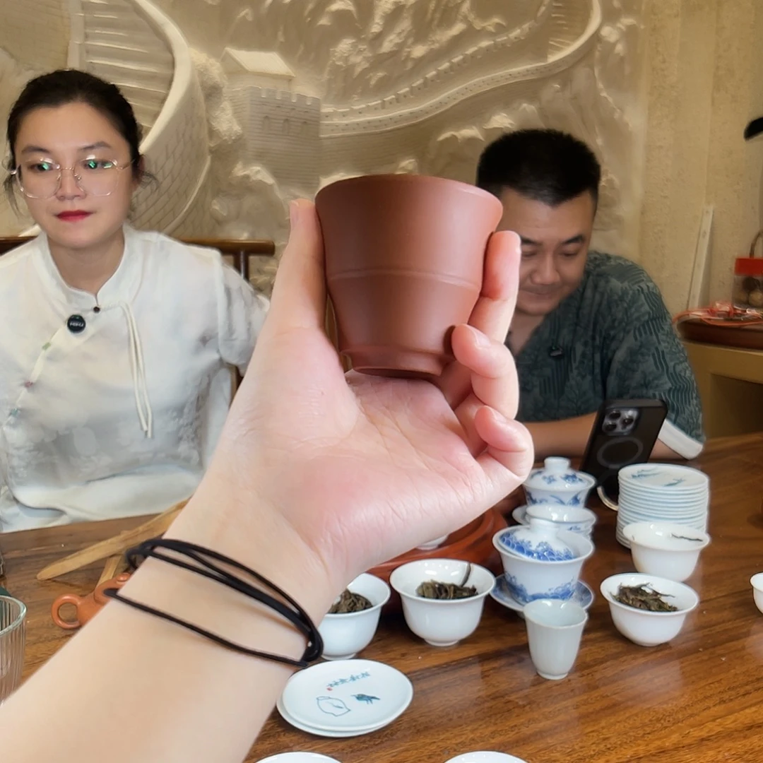 茶壶紫砂手工朱泥竹节杯