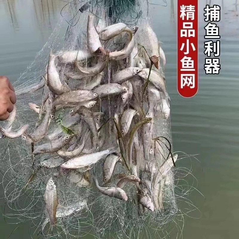 单层小白条小网眼鱼网抓小白条马口 麦穗浮网 沉网细丝柔软好抓鱼