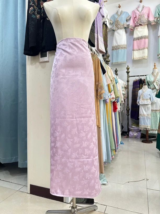 西双版纳傣族缎面裙小爆款傣装配裙筒裙