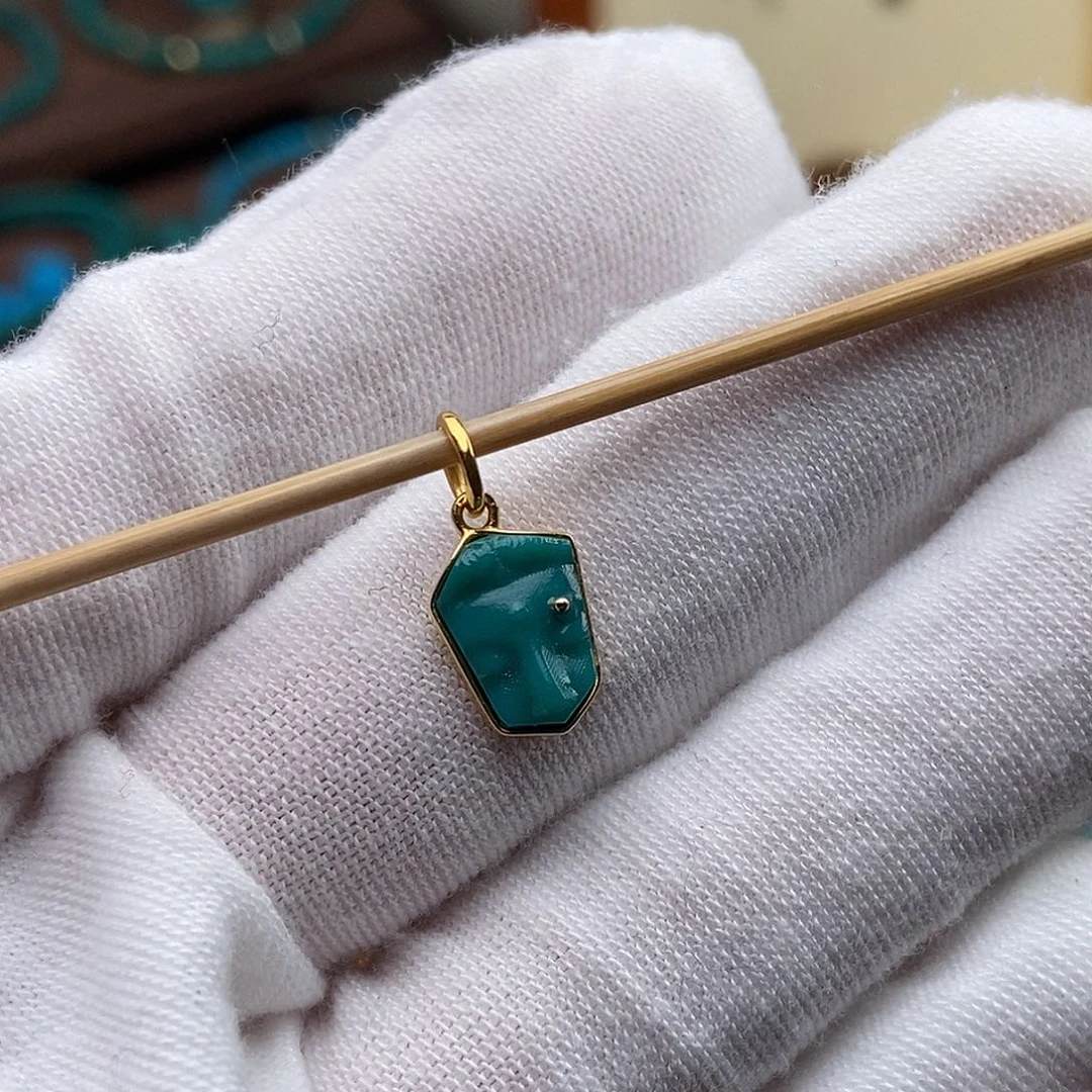 绿松石18K金镶嵌绿松石配饰